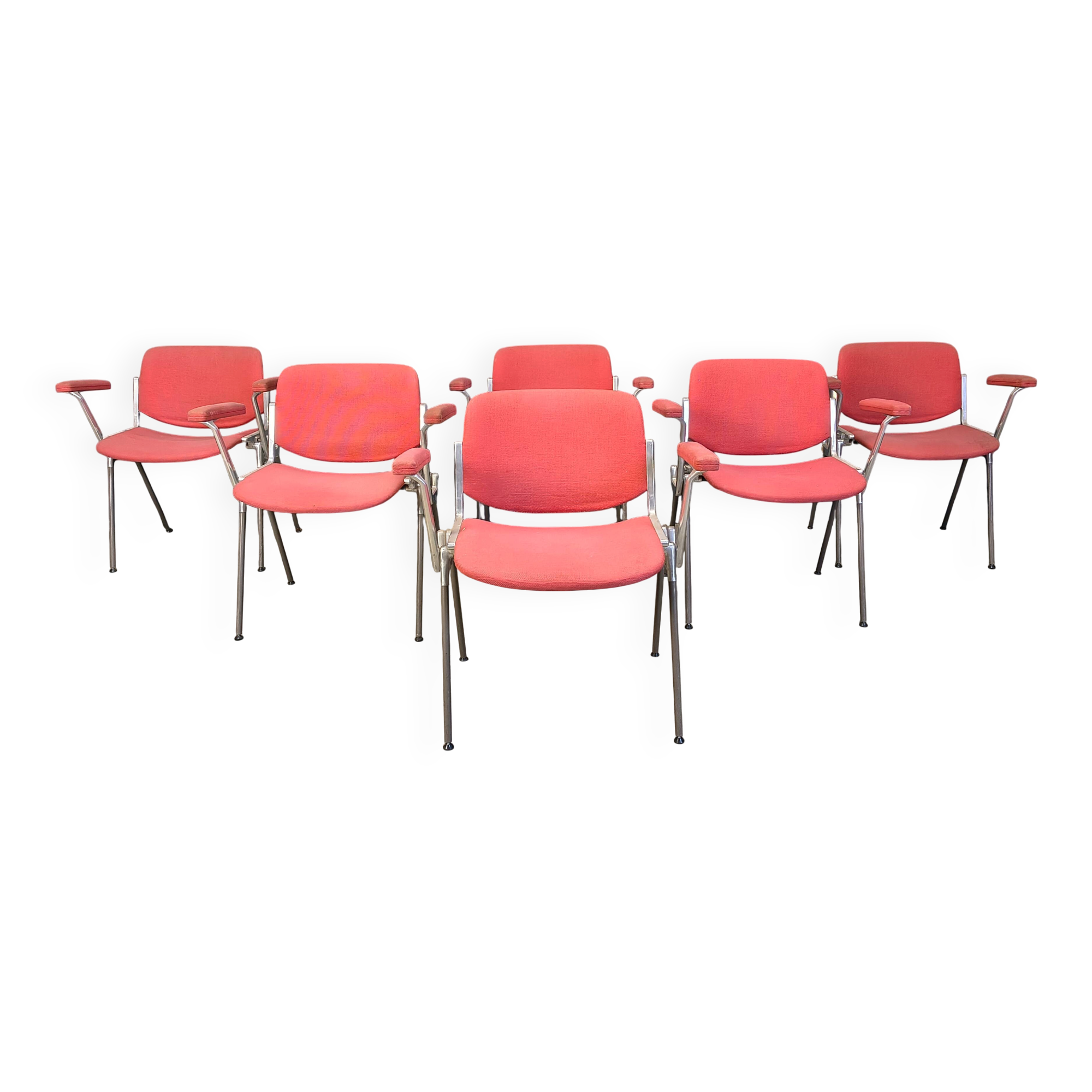 Chaises latérales vintage DSC 106 par Giancarlo Piretti pour Castelli, années 1970 - ensemble de 6