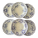 Lot de 6 assiettes creuse Creil & Montereau Bouquets • Faïence ancienn