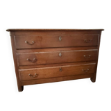 Large Louis-Philippe chest of drawers in solid oak - 140 cm