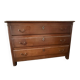 Grande  commode Louis-Philippe en chêne massif - 140 cm