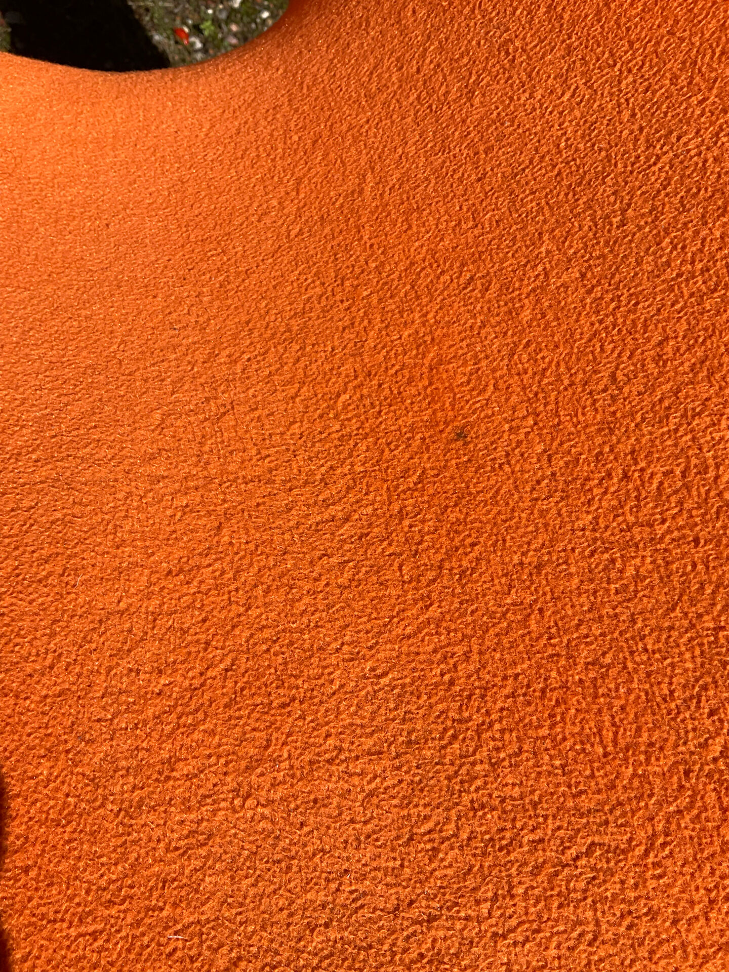 Fauteuil vintage orange et pied chromé