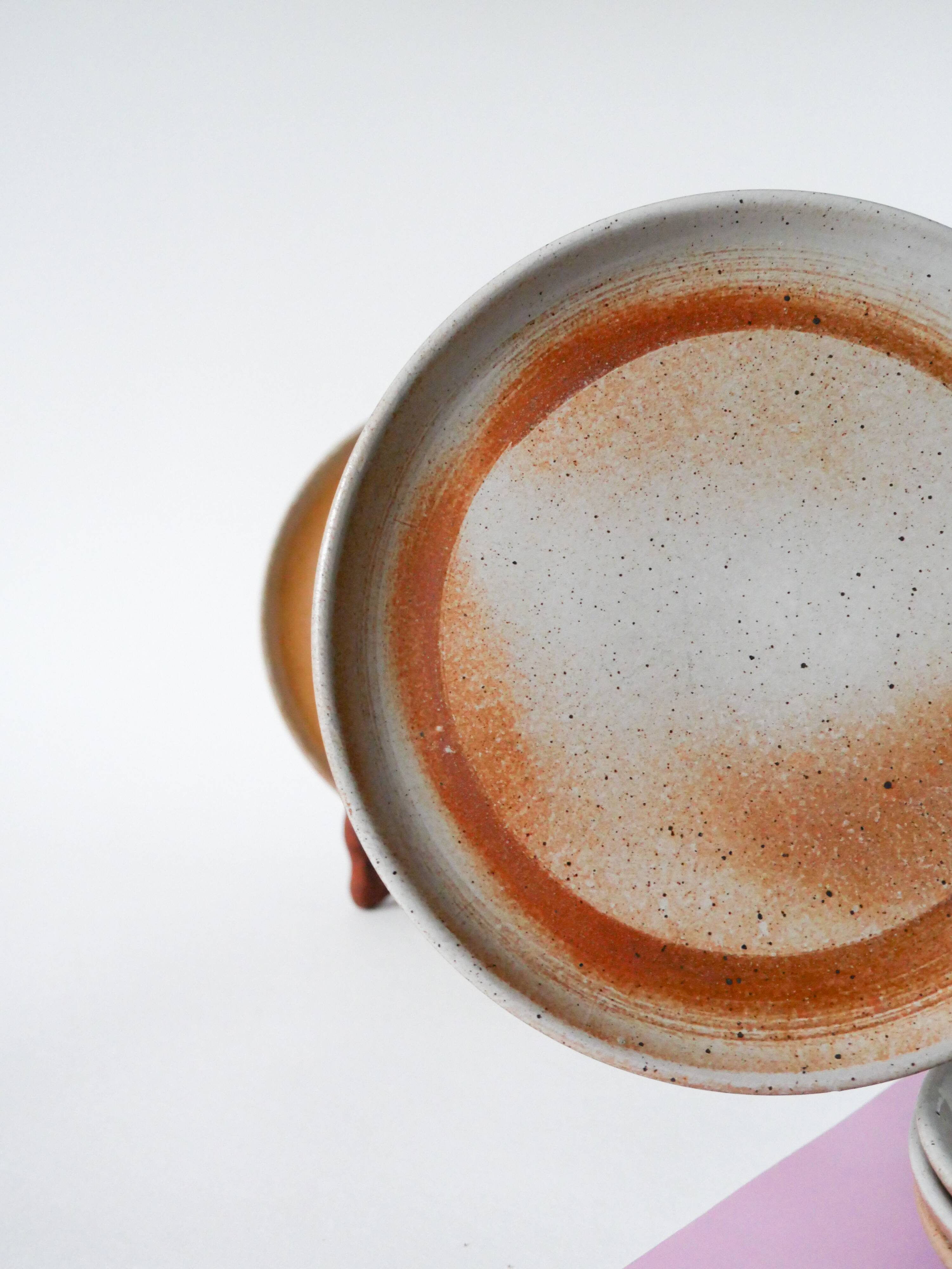 Set of 5 Marais stoneware dessert plates, 1960