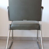 Industrial roneo armchair gray 50s/60s