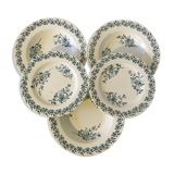 Lot of 5 plates Lunéville model Pâquerette