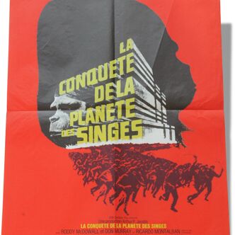 Original movie poster "The conquest of the planet of the apes"