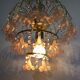 Pink flowers tassel chandelier