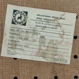 Blue and white chest of drawers by Drevopodnik Brno 1960