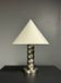 Midcentury nickel plated modernist space age bubbly table lamp, 1970s