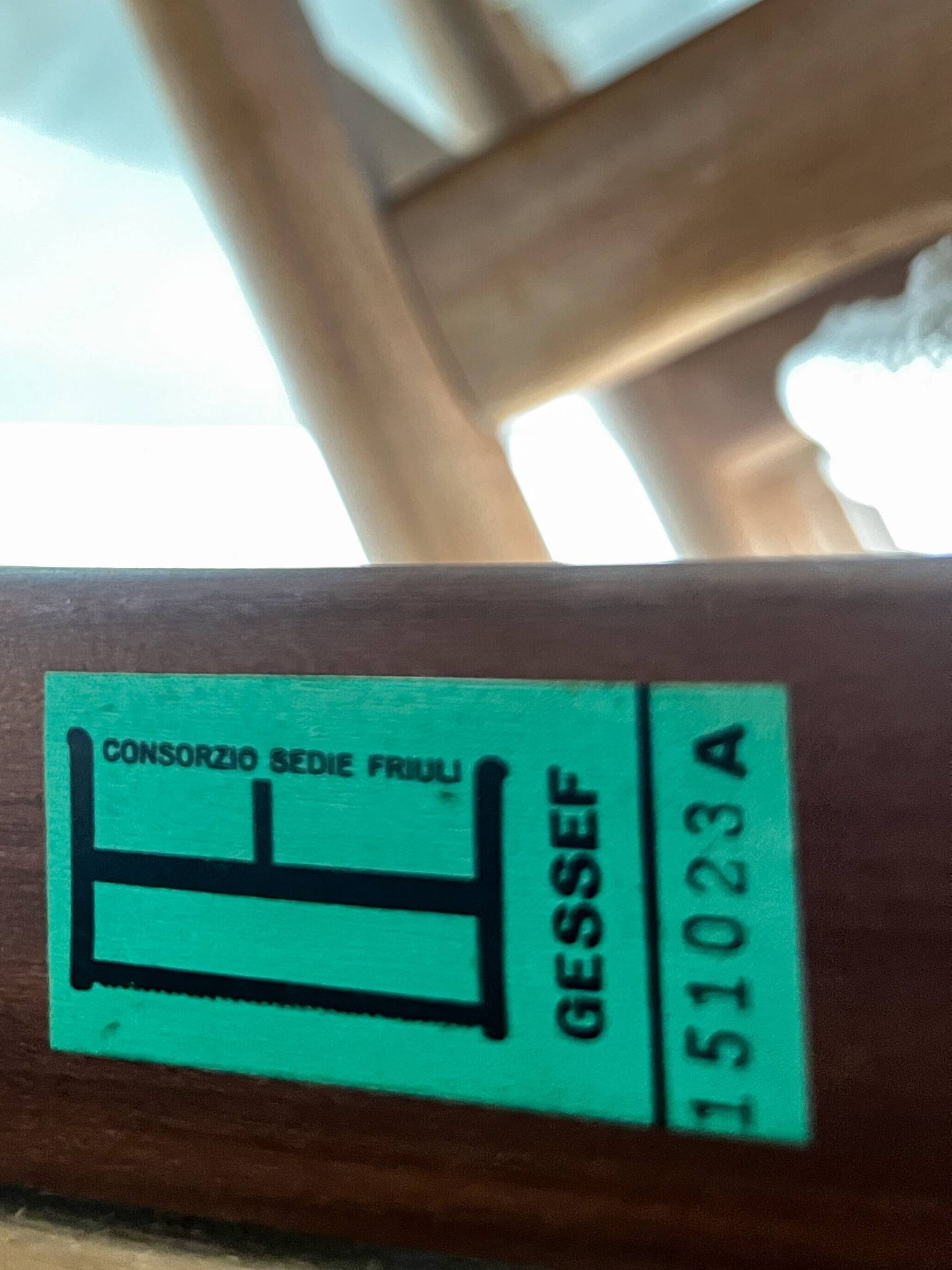 Set of 6 Scandinavian design chairs, ecru seats - price per piece