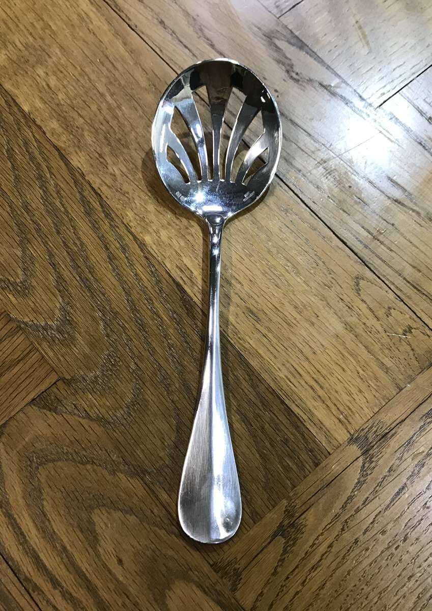 French navy ice cube spoon in silver metal christofle