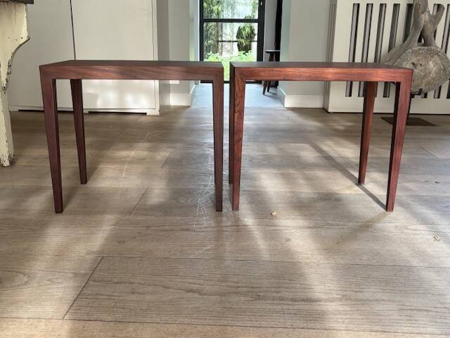 2 rosewood bedside tables by Severin Hansen - Denmark 1960s