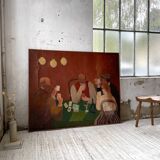Oil painting "games" XL format 165x133cm