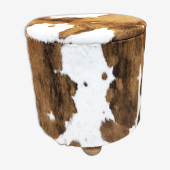 Chest stool in cowhide 1970