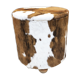 Chest stool in cowhide 1970