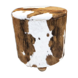Chest stool in cowhide 1970