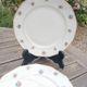 Dessert plates x 7 retro porcelain 1920/50 with flowers, CH-RENOU