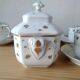 Tasses à café et sucrier porcelaine de Vieux Paris Empire Vve BARES