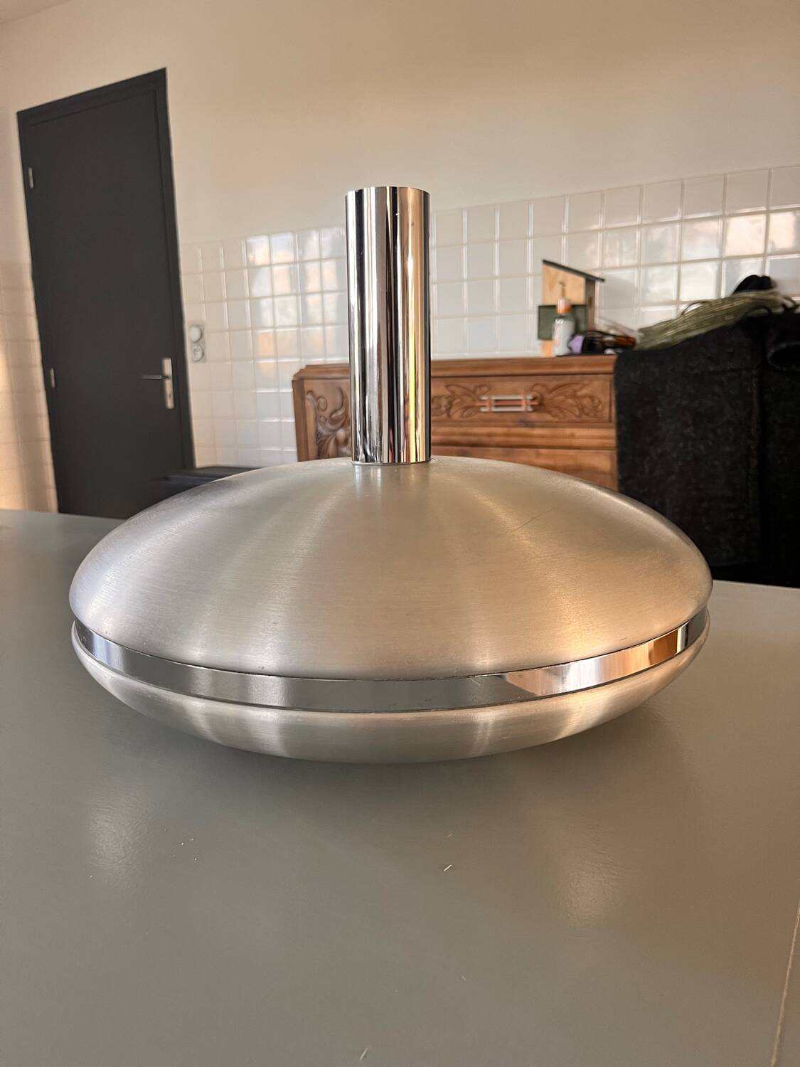 Superbe Lampe Suspension Design Vintage OVNI - Style Space Age/Mid-Cen