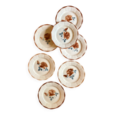 Lot de 7 assiettes plates vintage de Digoin Sarreguemines