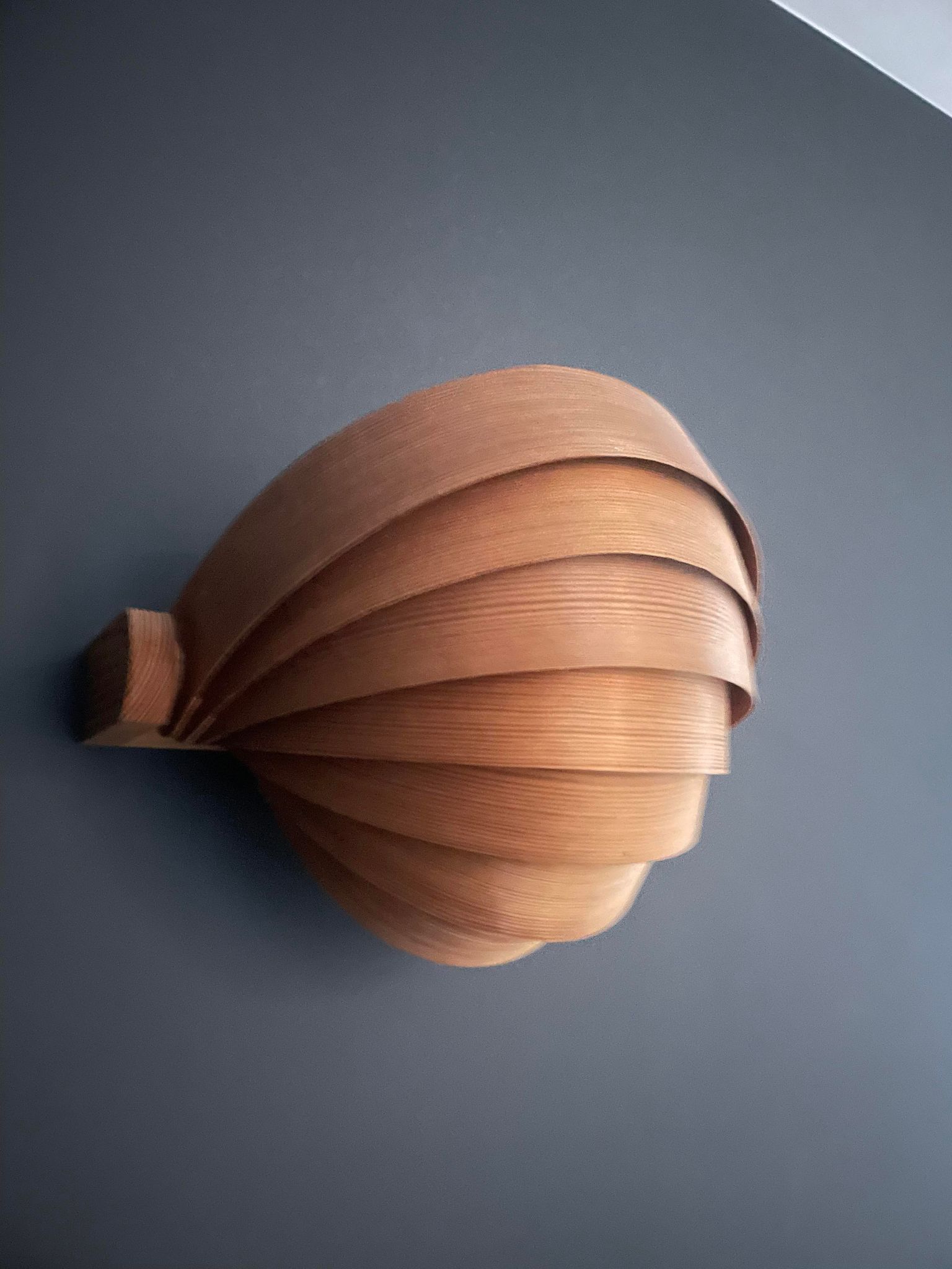 Wall lamp Translandia vintage pine strip Netherlands 1960
