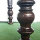 Walnut table on white marble for kitchen, old