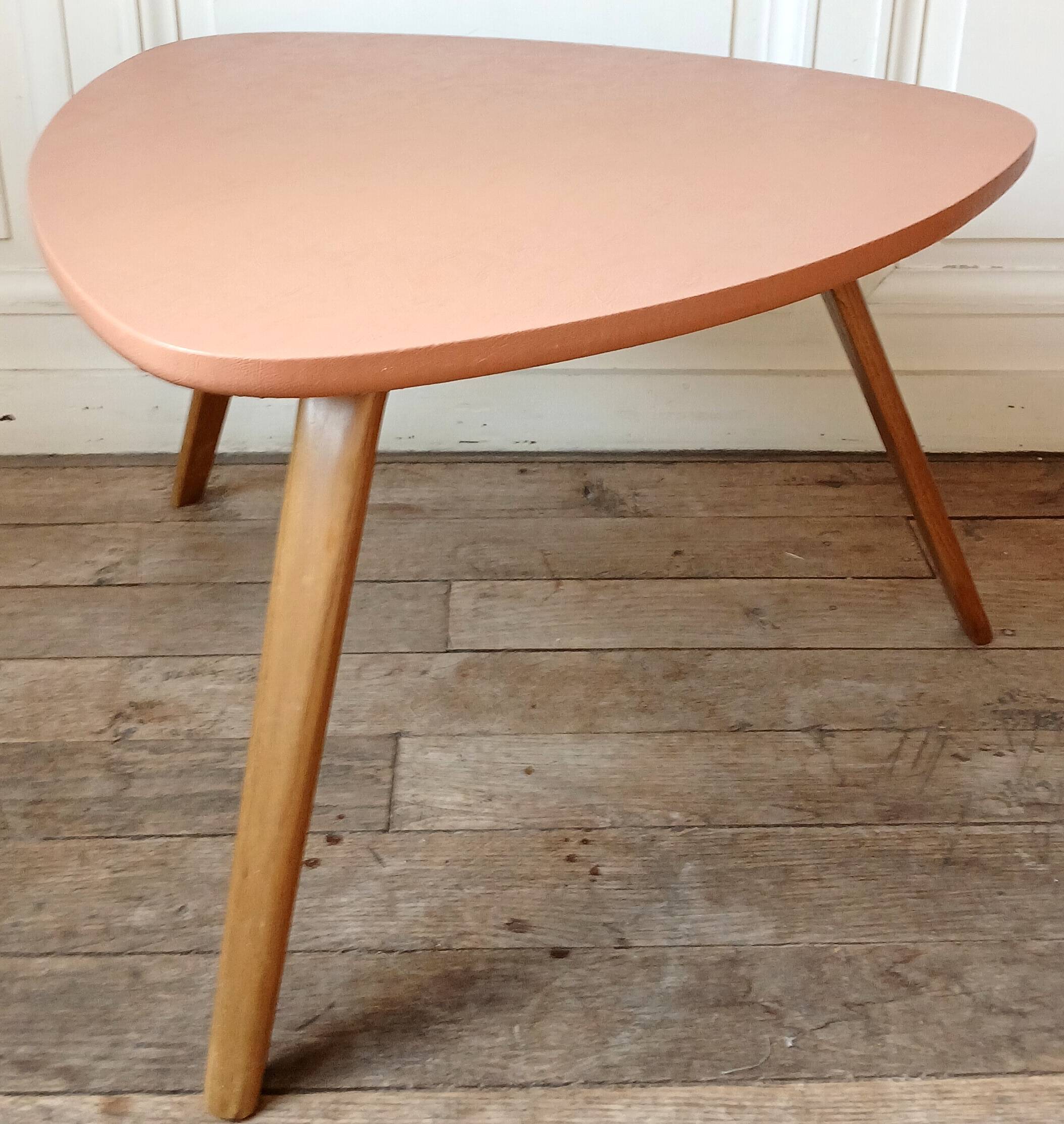 Steiner tripod coffee table "bow wood" 1950