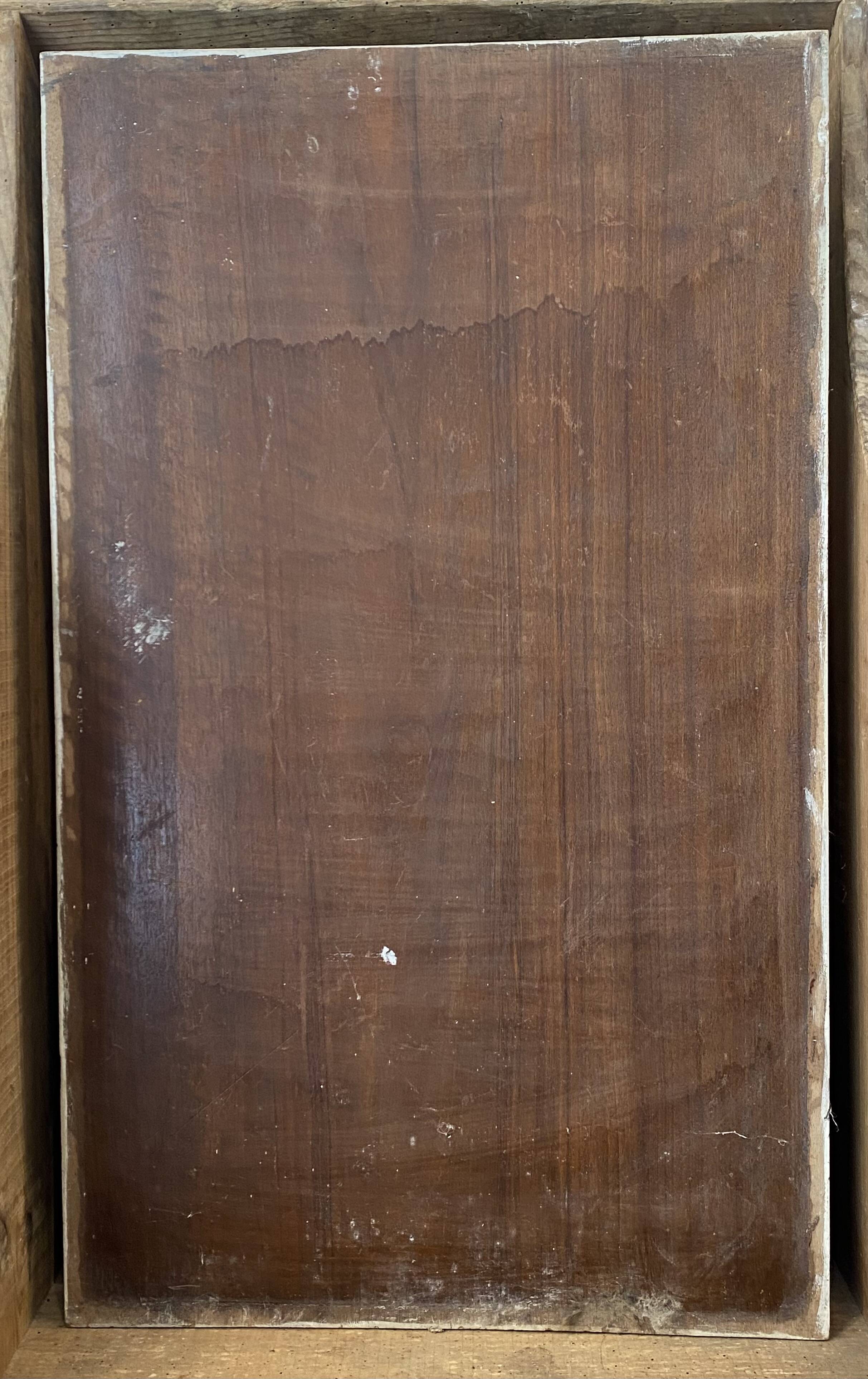 Old carved panel with patina
