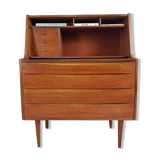 Commode secrétaire danoise en teck Chatol