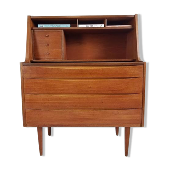 Commode secrétaire danoise en teck Chatol