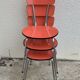 Red formica chairs 1950