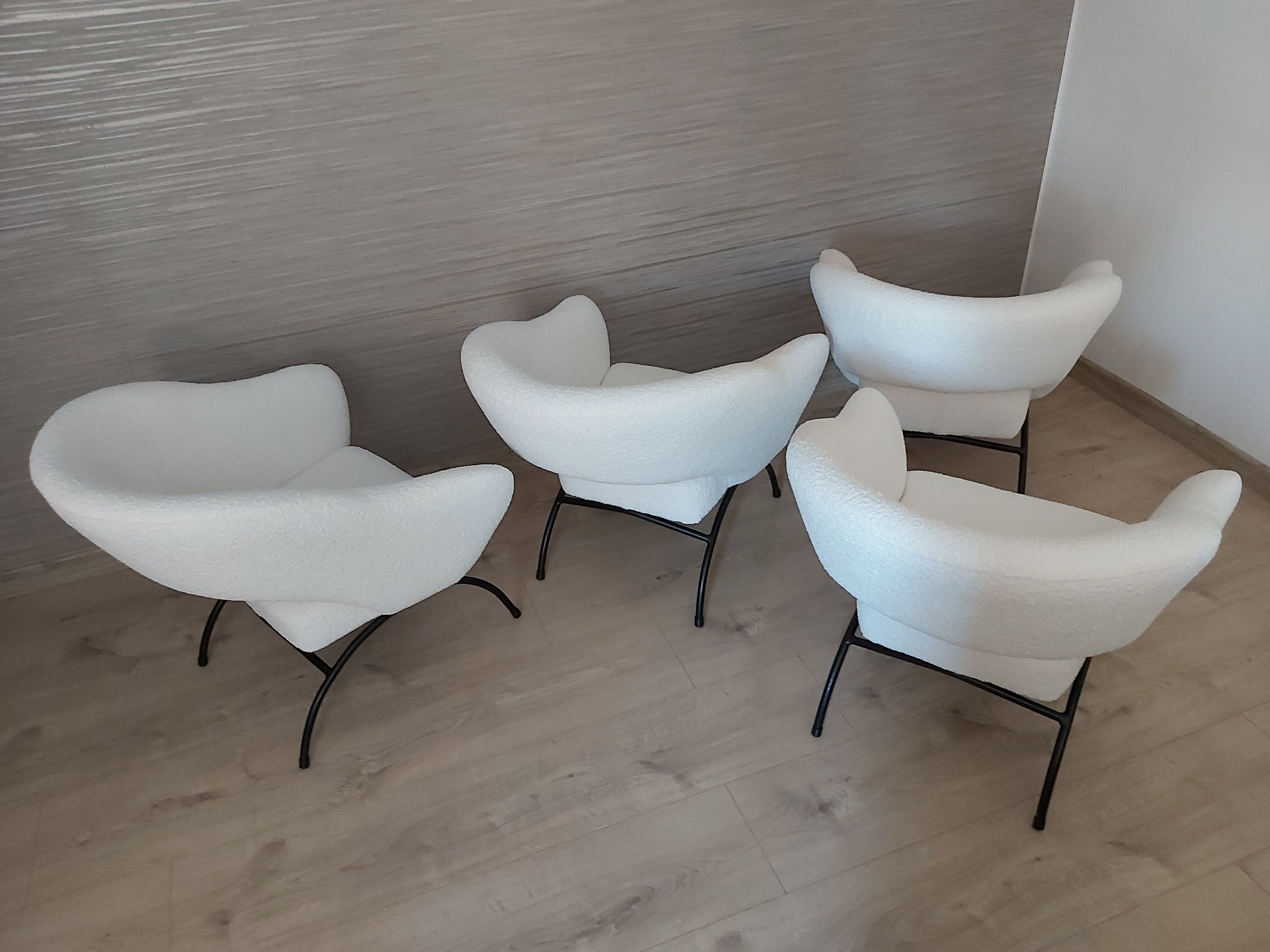 A set of four armchairs, Poland, 1960s