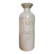 Large stoneware wine carafe with cork stopper