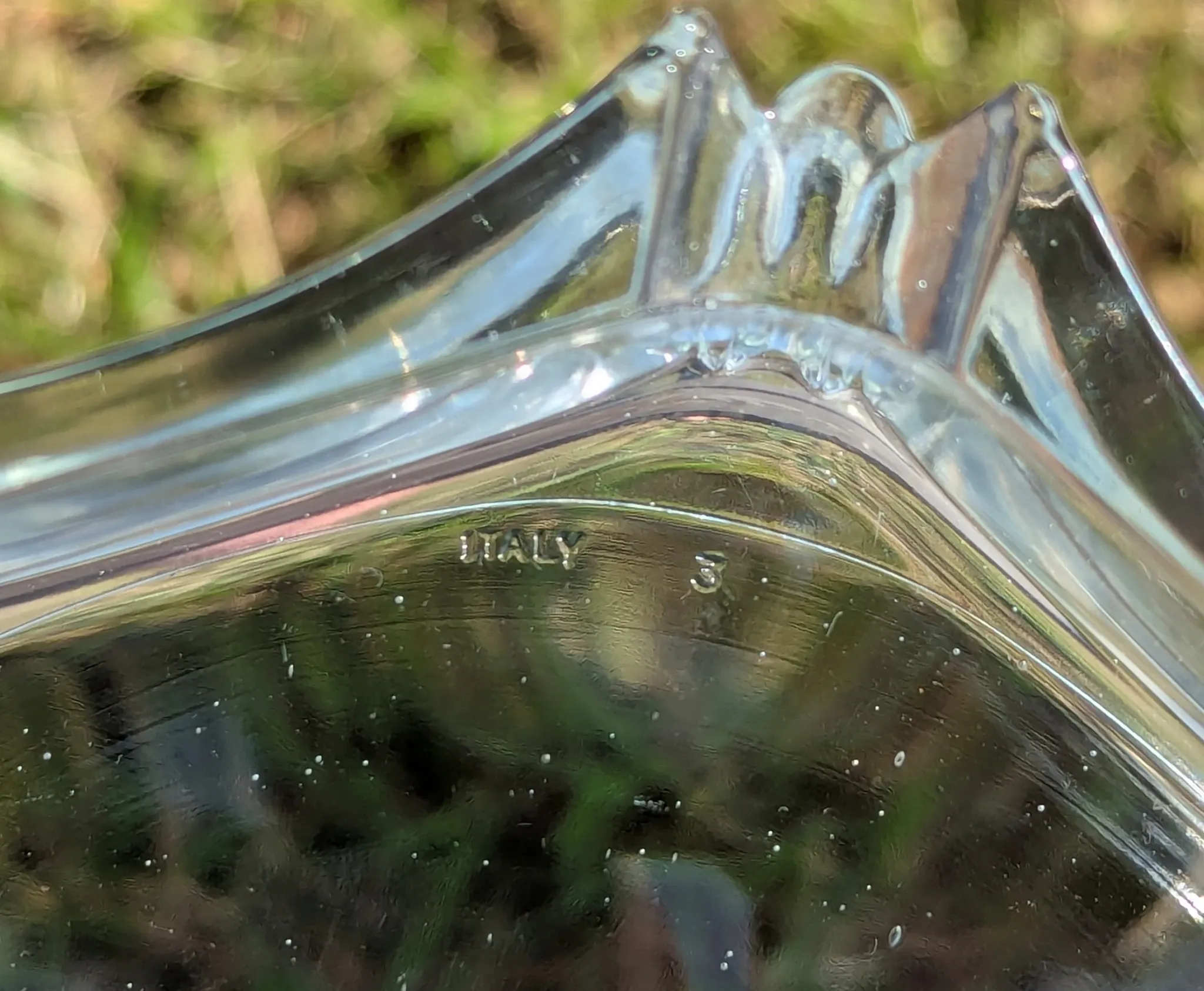 Borgonovo glass ashtray Italy 1970s vintage