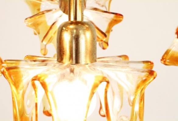 Murano glass pendant lamp from AV Mazzega 1950s