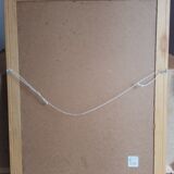 Beveled mirror with gold frame 60 x 80 cm