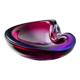 Sommerso pink and purple Murano glass tray by Flavio Poli