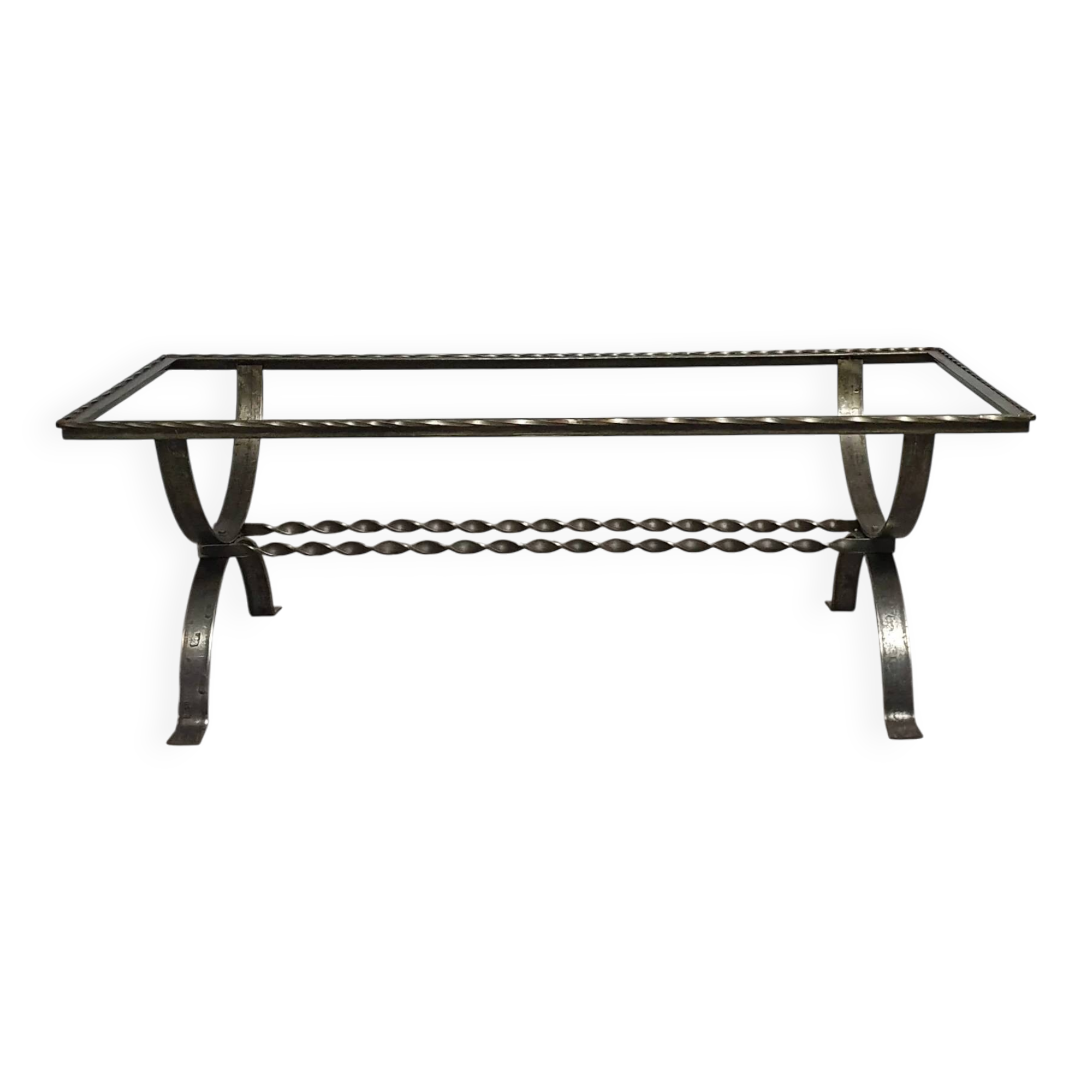 Table basse en résine/marbre années 70