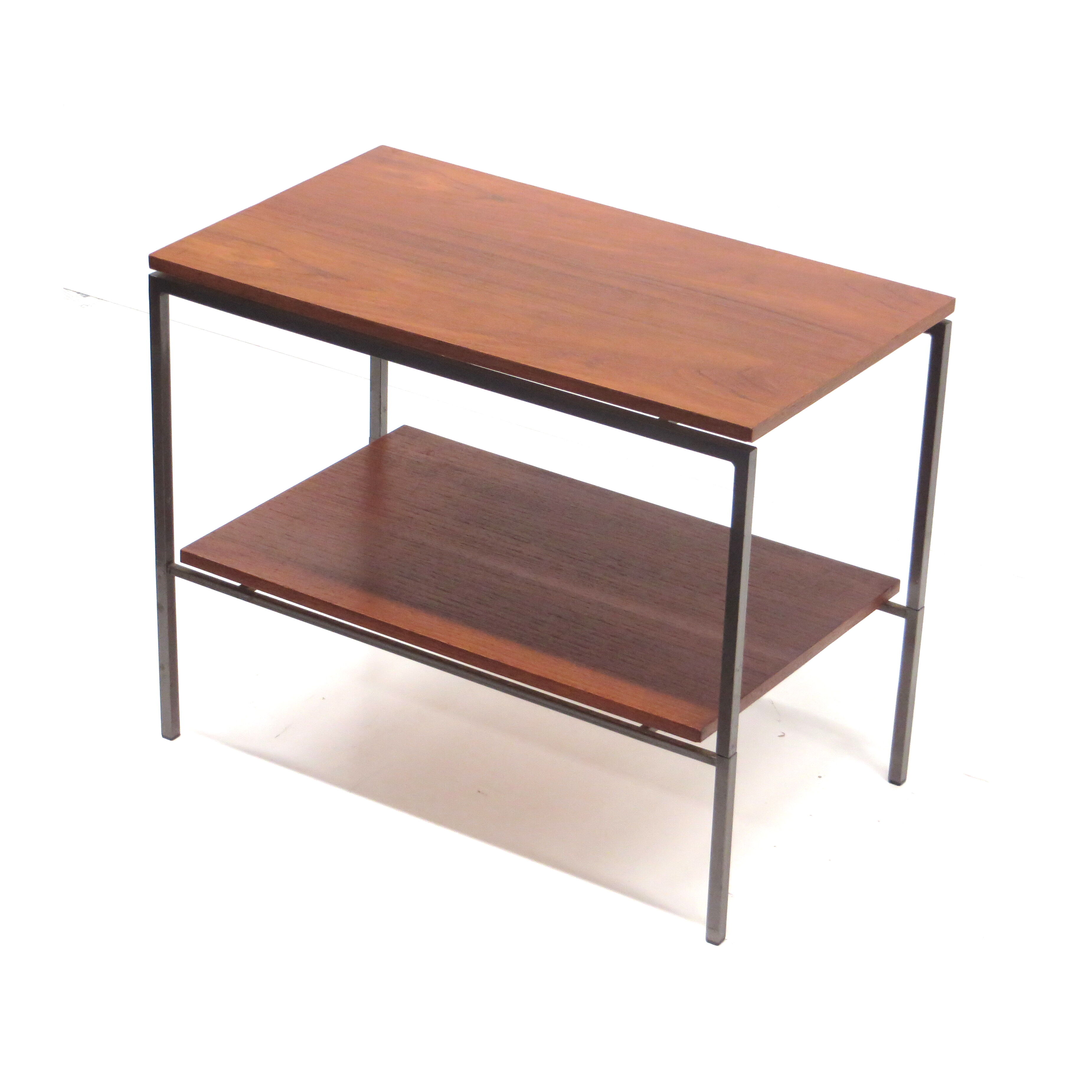 Vintage side table with magazine compartment made in the 1960s
