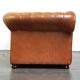 Chesterfield 2-seater sofa in light brown/cream English cowhide leather