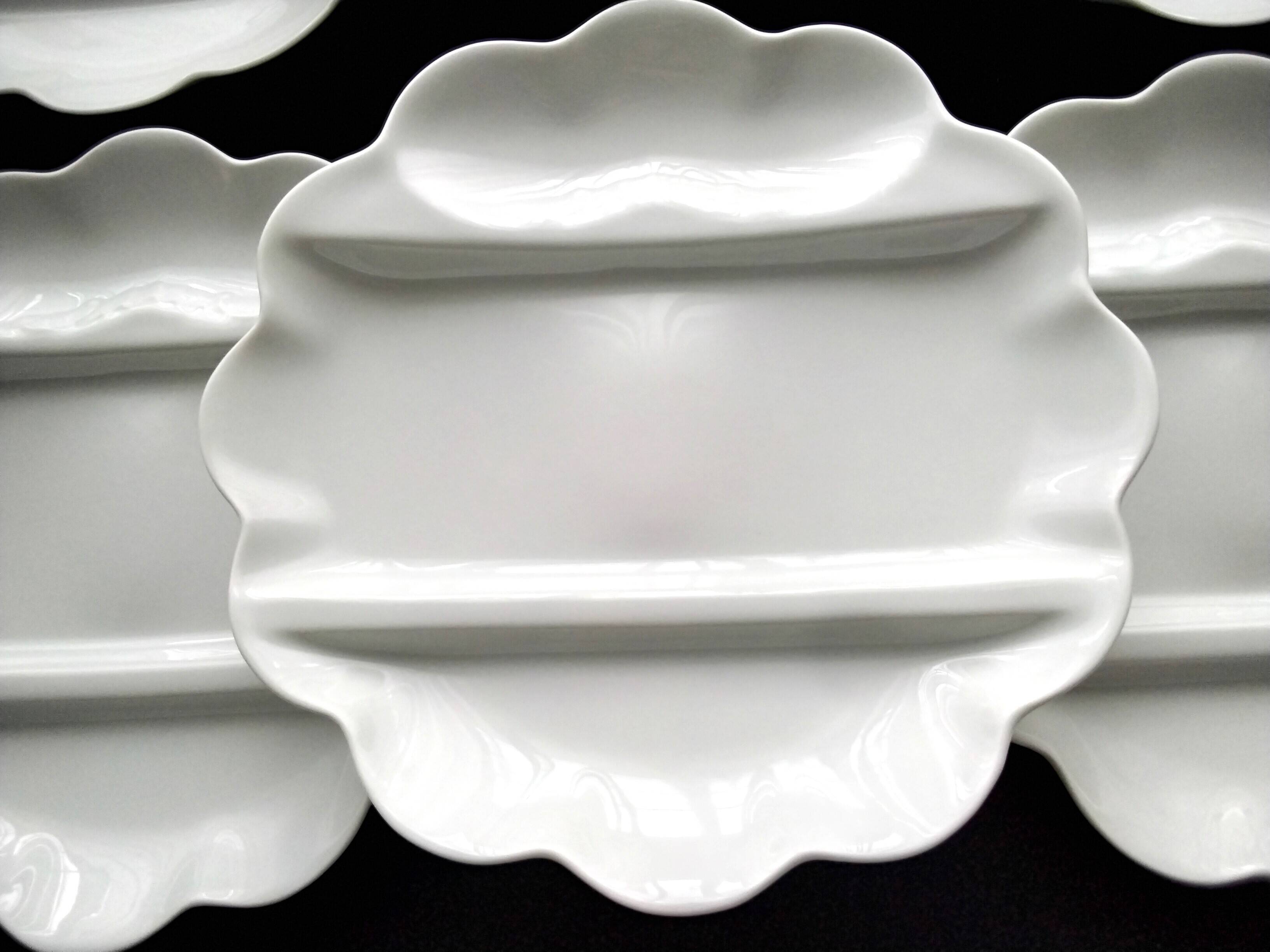 6 Limoges porcelain asparagus plates