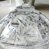 Vintage hexagonal Bohemian crystal bonbonnière/sweetener