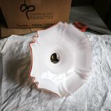 pink glass light fixture