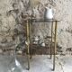Brass sofa tip and smoked glass