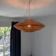Suspension design cercles en rotin