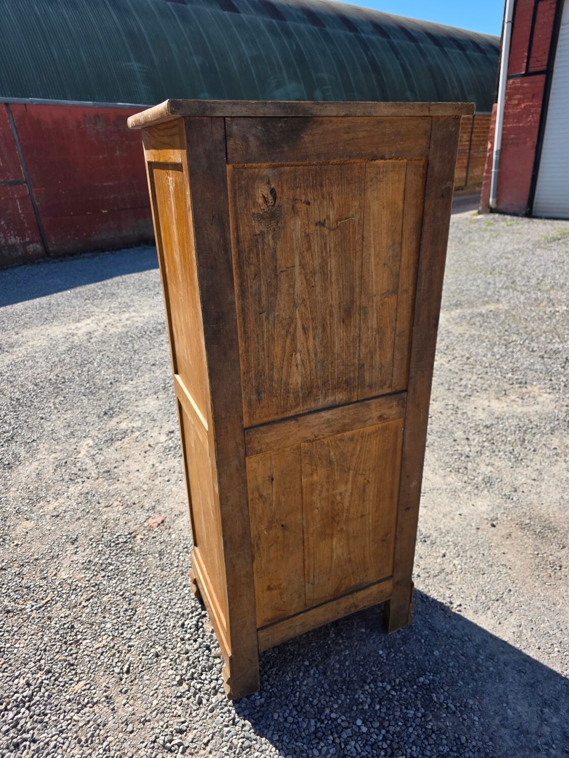Louis Philippe style antique buffet with glass doors