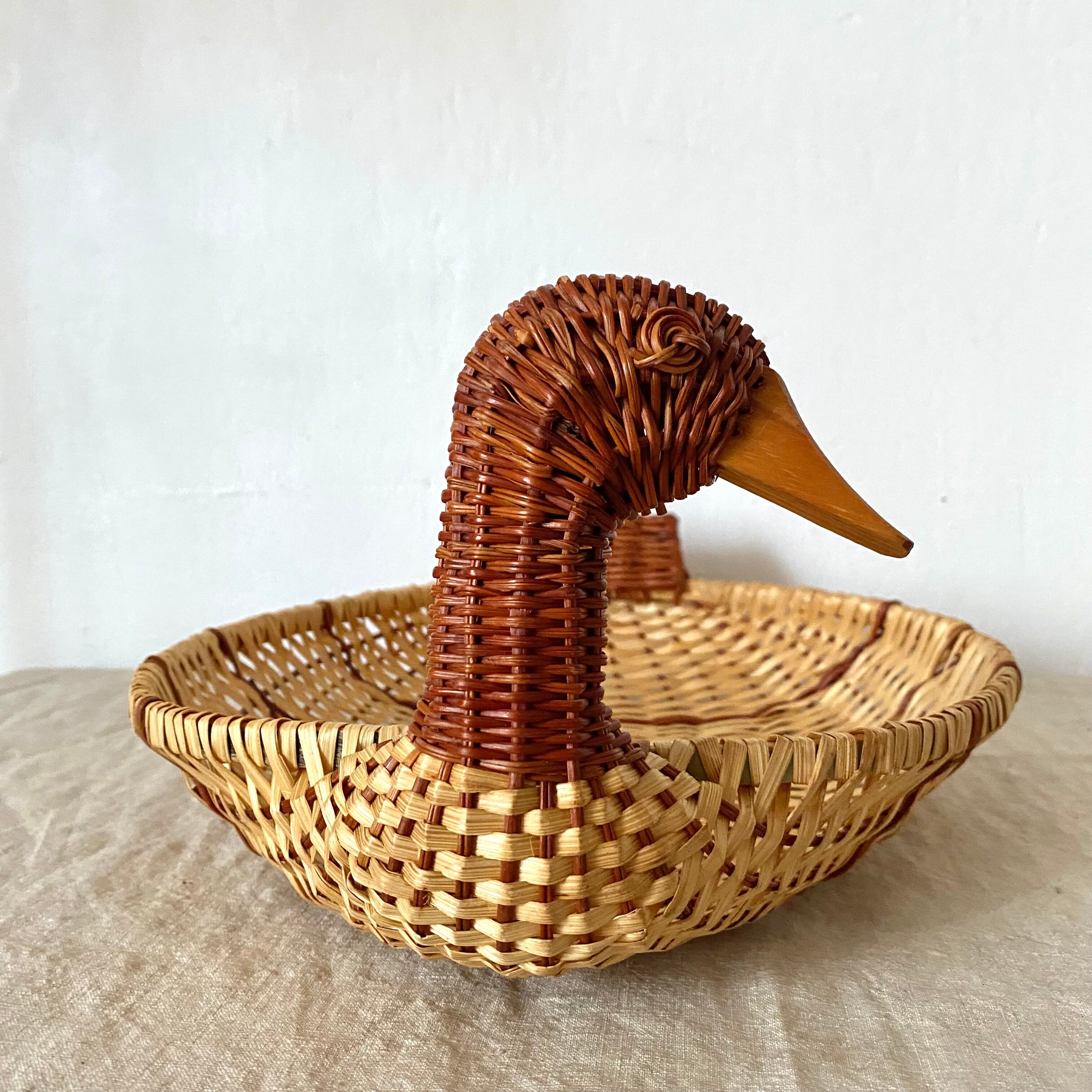 Duck woven wicker baskets