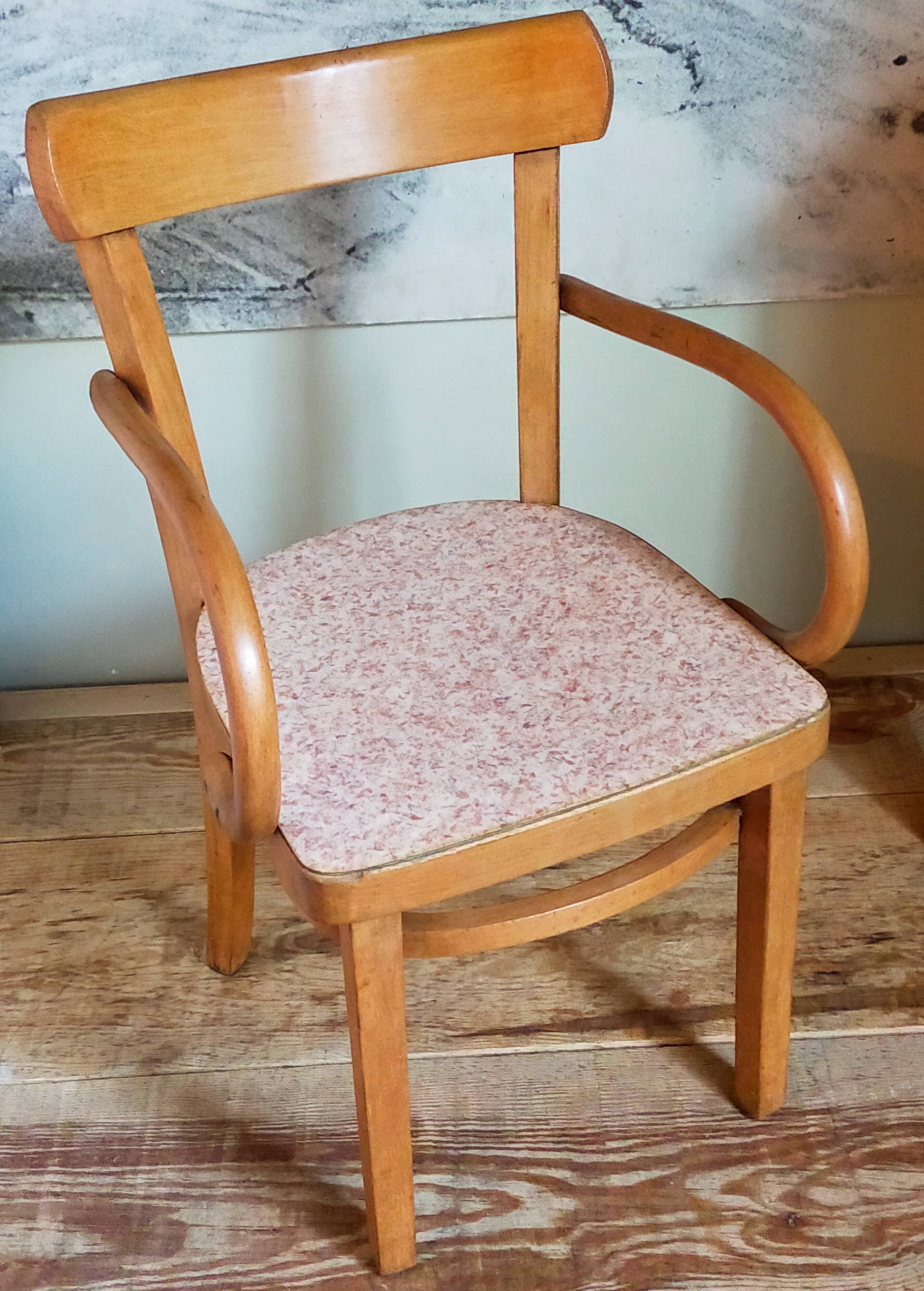 Children's armchair in old bent wood