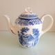 Cafetiere blue Burgenland décor by Villeroy - Boch / vintage 60s-70s
