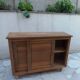 Vintage wooden buffet with a waxed finish, 2 sliding doors.