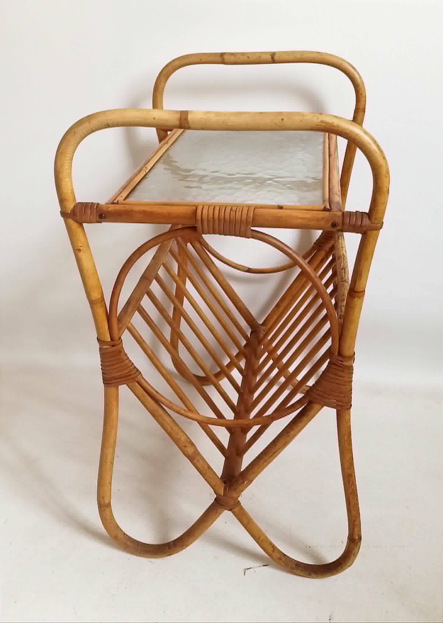 Table d'appoint et porte journaux Anées 60